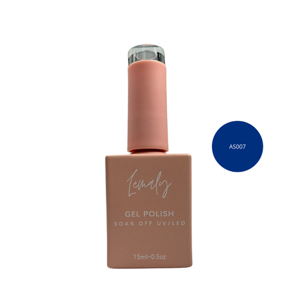 Lemaly Vernis Gel SOAK OFF 15ml packaging, high-performance Shellac for intense shine and easy removal, color code AS007