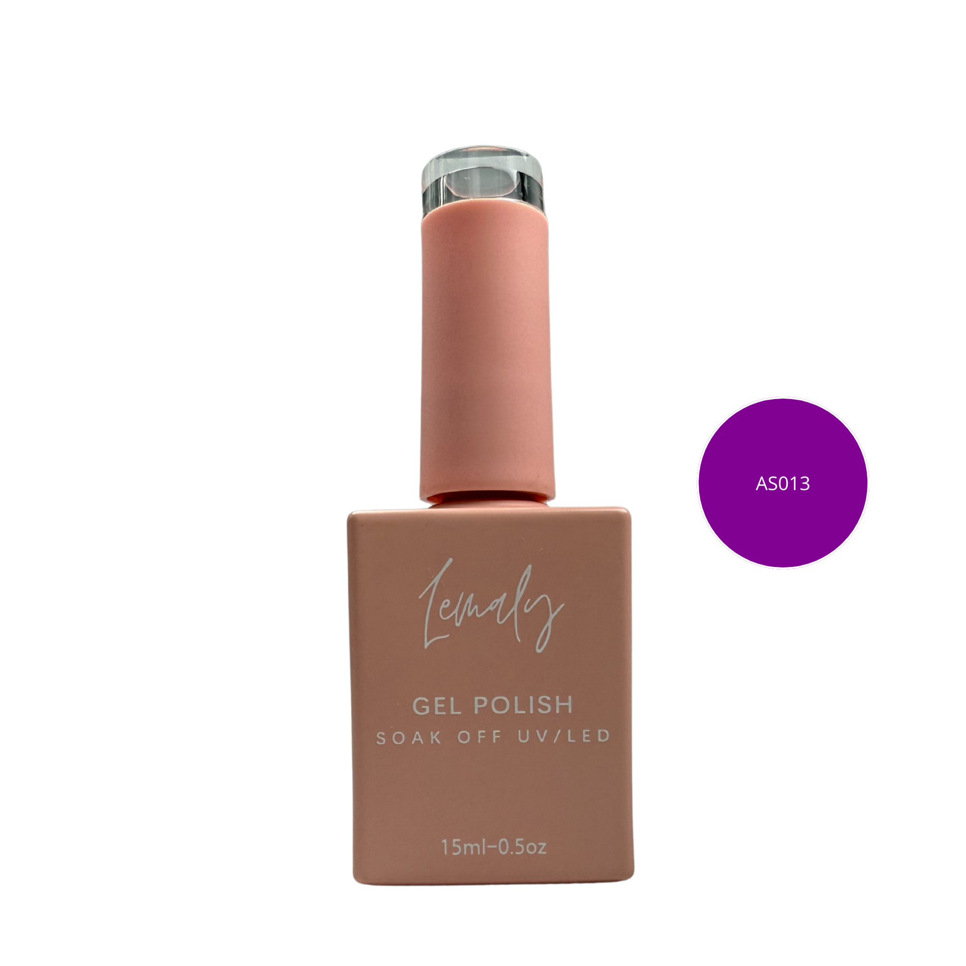 LEMAILY Vernis Gel Soak Off 15ml Bottle in Peach with Color Code AS013