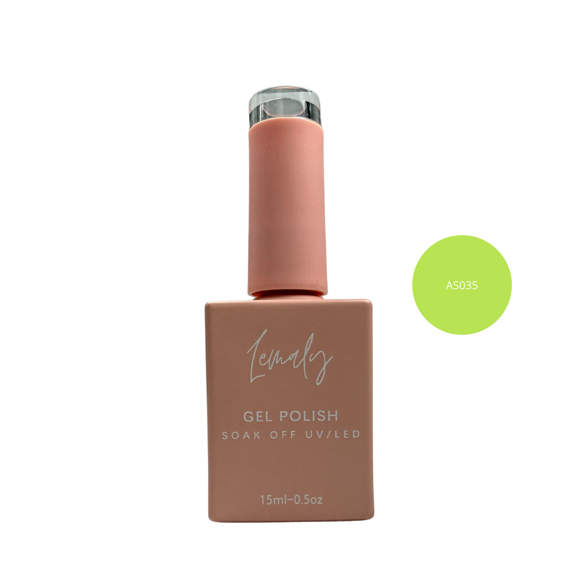 LEAMLY Vernis Gel SOAK OFF 15ml bottle with AS035 color indicator