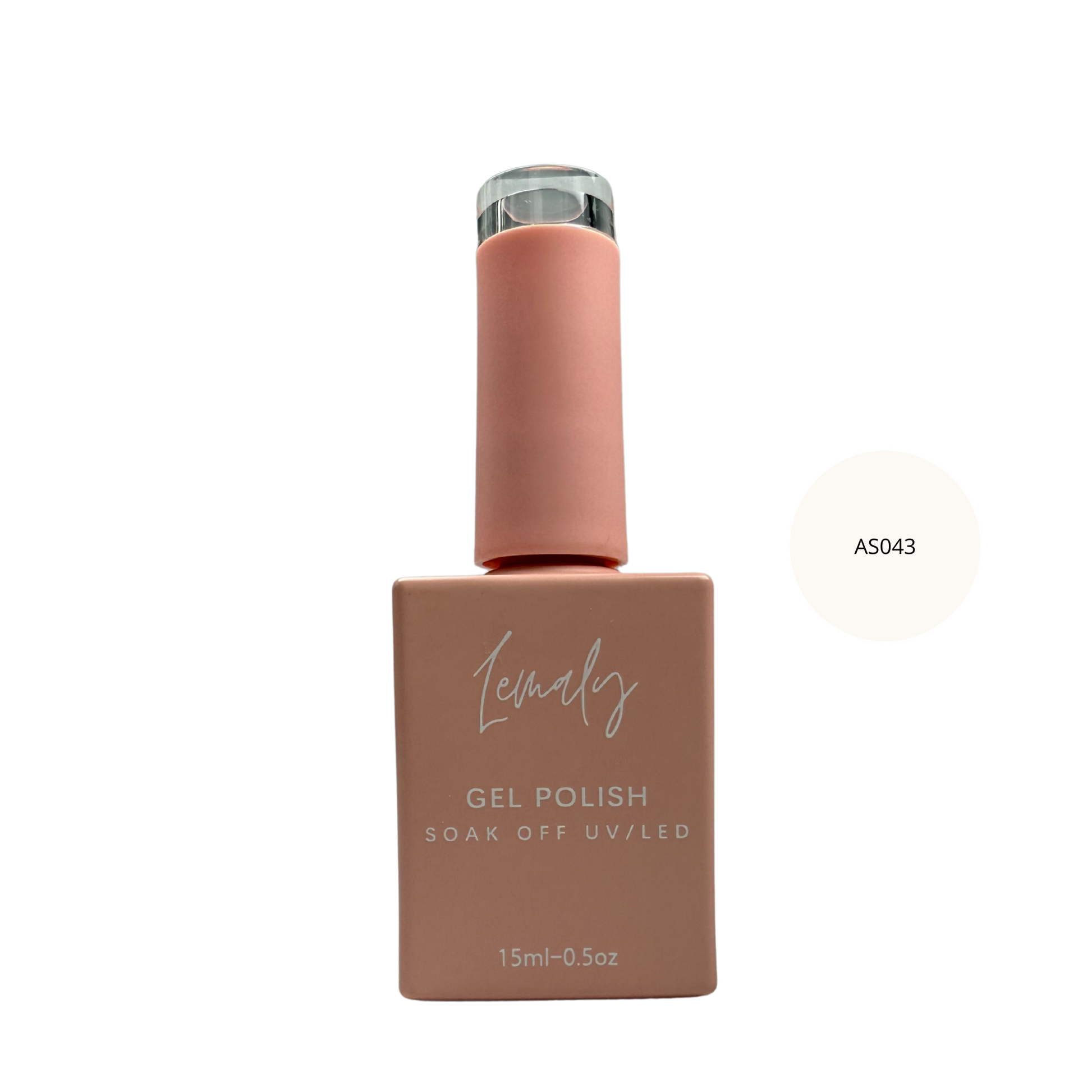 LEMAFY Gel Polish SOAK OFF 15ml bottle, UV/LED compatible, peach color - high-performance, easy to apply, professional finish