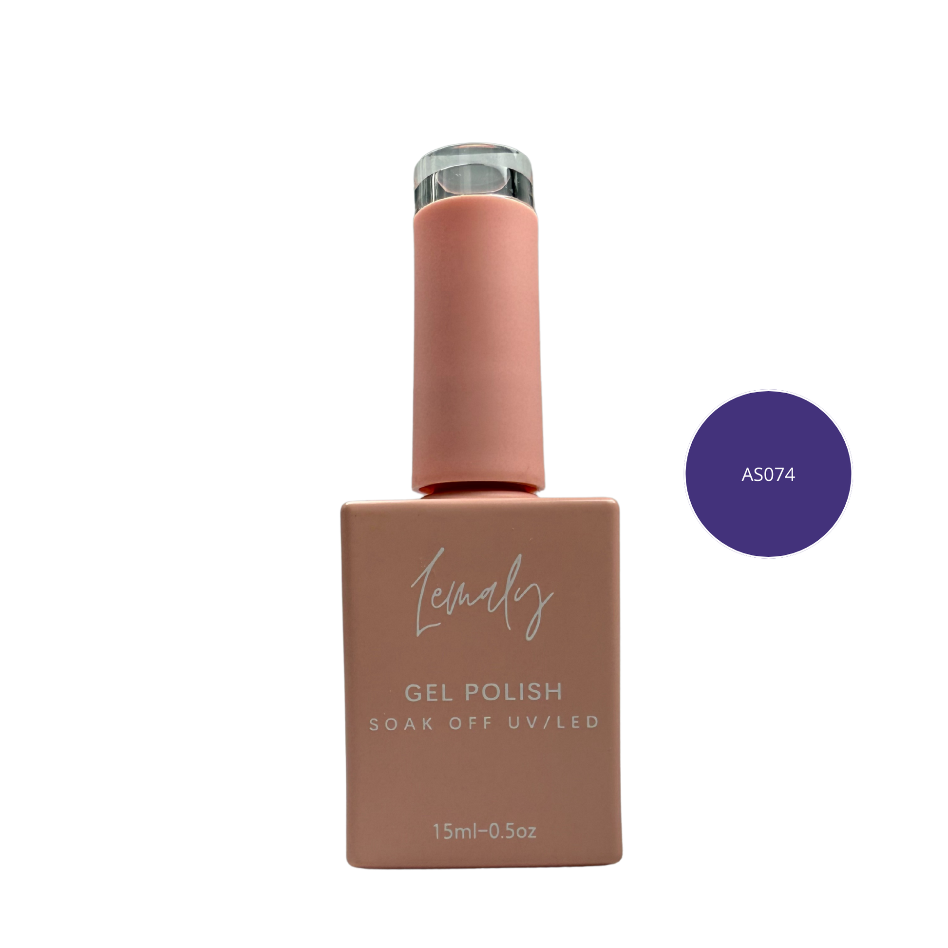 Lemaly Gel Polish 15ml Bottle, Soak Off UV/LED, High Shine Nail Polish in Shade AS074