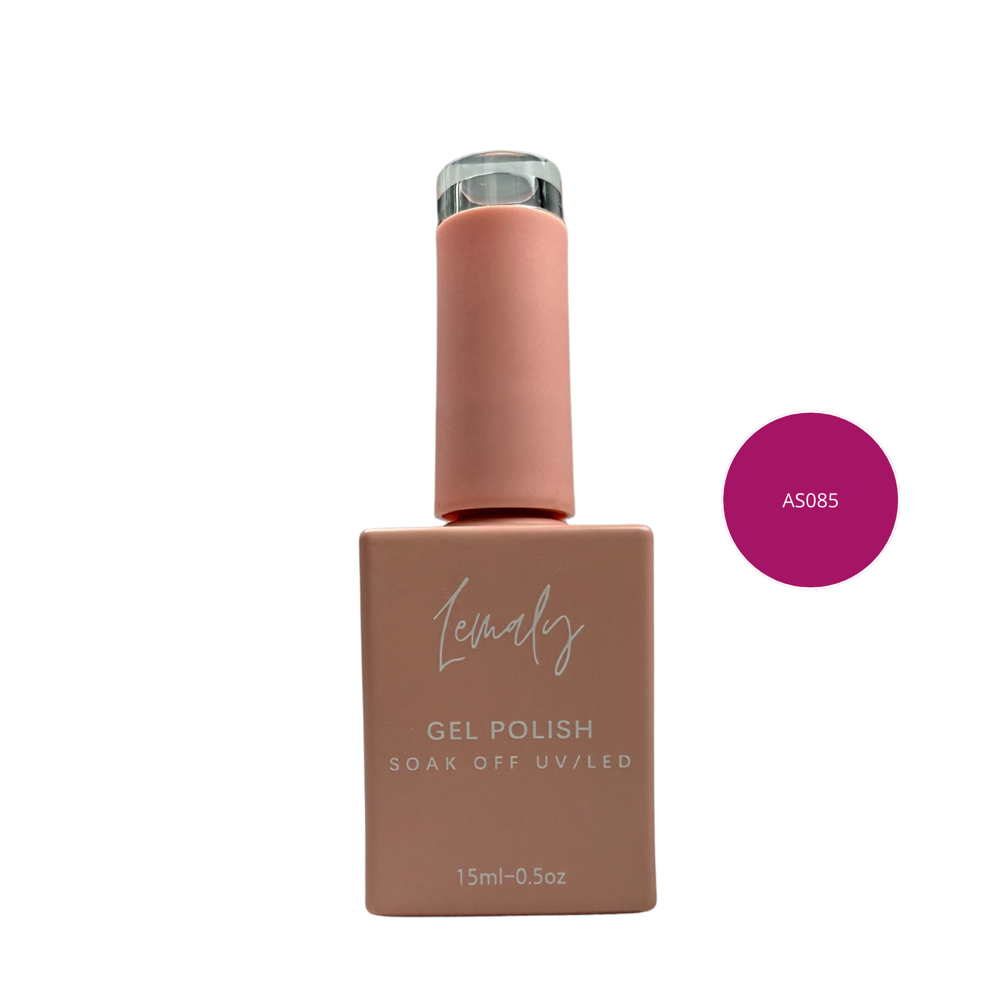 LEMA Media Vernis Gel SOAK OFF 15ml, high-performance shellac for intense shine and professional finish. Easy to apply and remove.