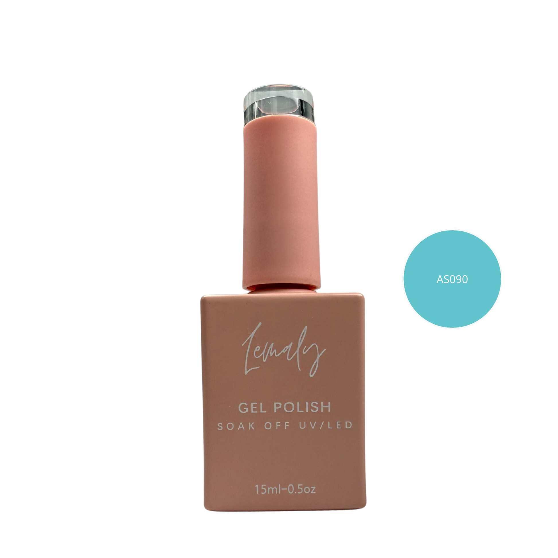 Lemaly Gel Polish 15ml Soak Off UV/LED, shade A5090, in a sleek pastel bottle.
