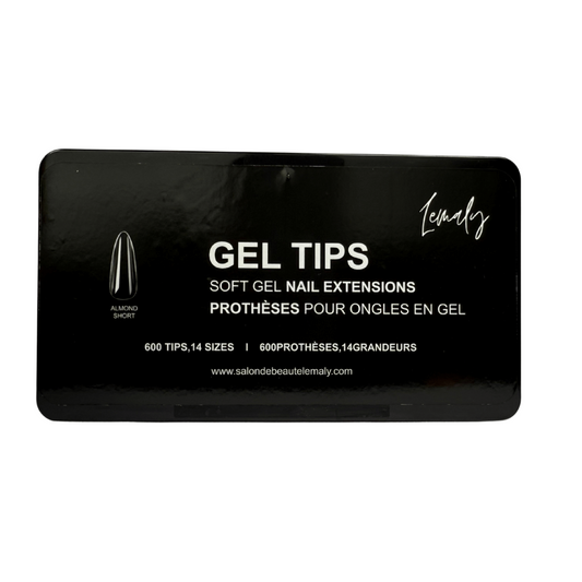 Prothèses Gel-X de Lemaly, extensions d'ongles en gel professionnel, 600 faux ongles, 14 tailles, style et confort inégalés.